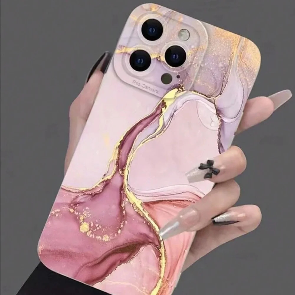 ⚠️Clearance iPhone 15/Pro/Pro Max Pink Marble Phone Case - Picture 2 of 3